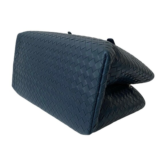 BOTTEGA VENETA Blue Leather Intrecciato Shoulder Bag - Picture 8 of 10
